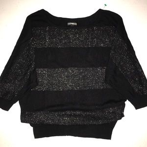 🌹HPx2🌹EUC Metallic Striped Knit Versatile Sporty